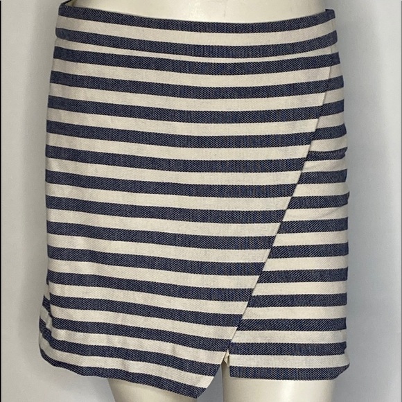 J Crew Factory Striped Lined Skirt Sz 4 - Picture 2 of 8